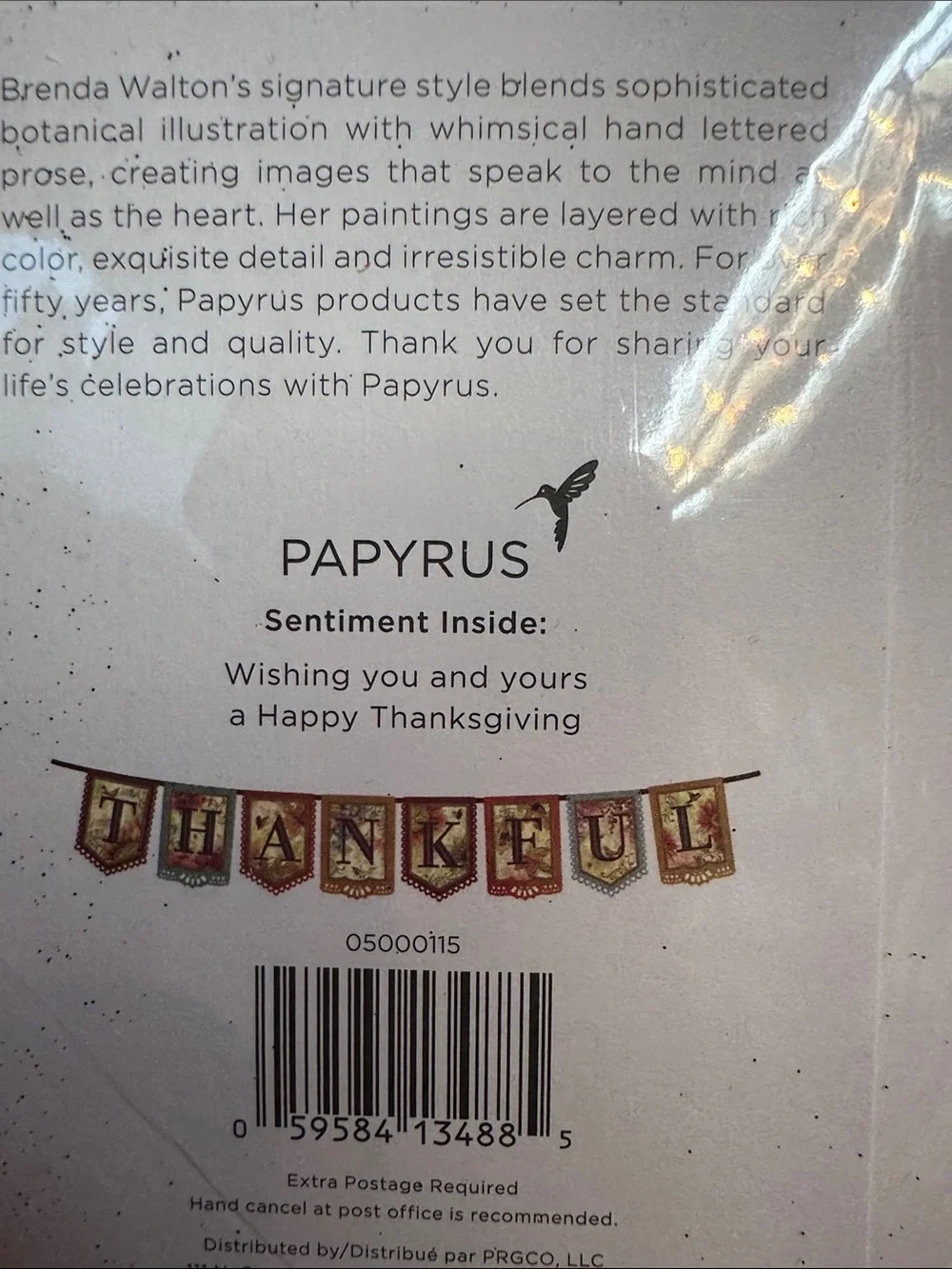 PAPYRUS SET of 4 greeting cards and one Thanksgiving banner.